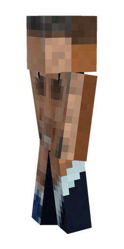 Brown skin: body, left side render