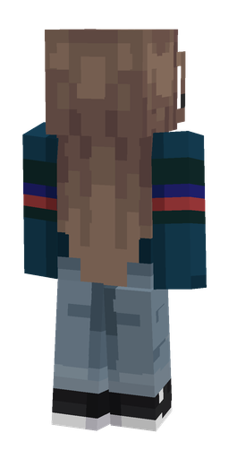 Blue skin: body, back render