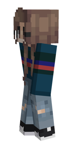 Blue skin: body, left side render