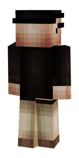Black skin: body, back render