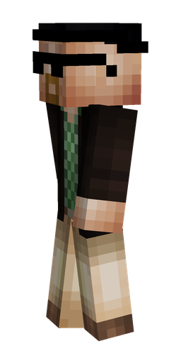 Black skin: body, left side render