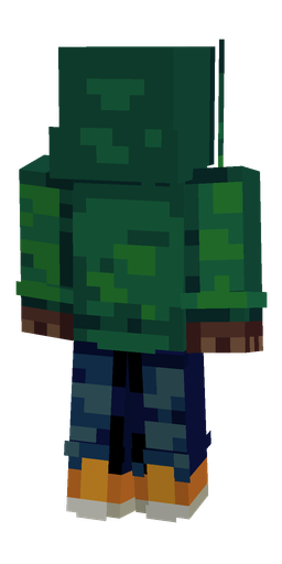 Black skin: body, back render