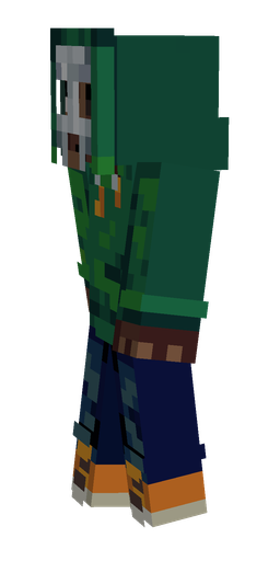 Black skin: body, left side render