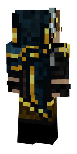 Black skin: body, back render
