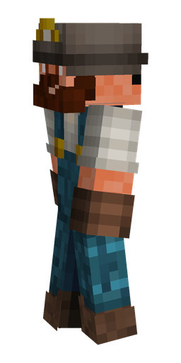 Blue skin: body, left side render