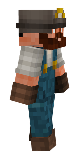 Blue skin: body, right side render