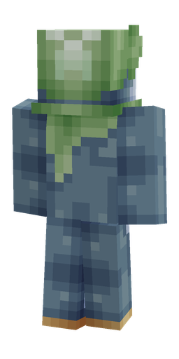 Blue skin: body, back render