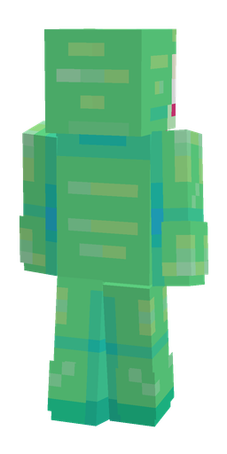 Green skin: body, back render