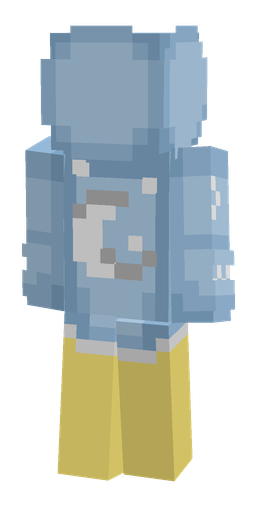 Blue skin: body, back render