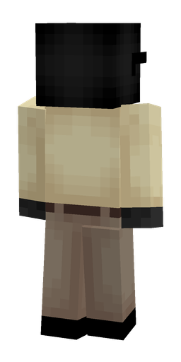 Black skin: body, back render