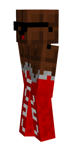 Brown skin: body, left side render