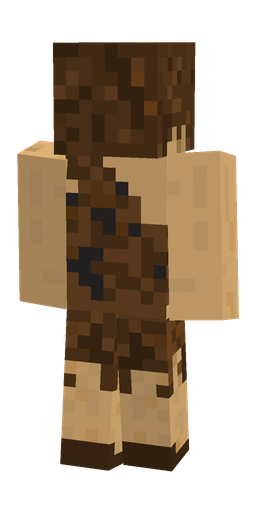 Brown skin: body, back render