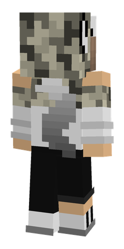 Black skin: body, back render