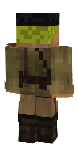 Black skin: body, back render