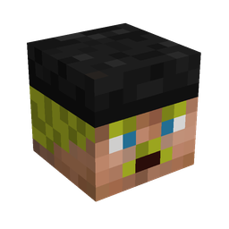 Black skin: head render