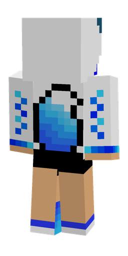 Blue skin: body, back render
