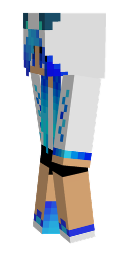 Blue skin: body, left side render