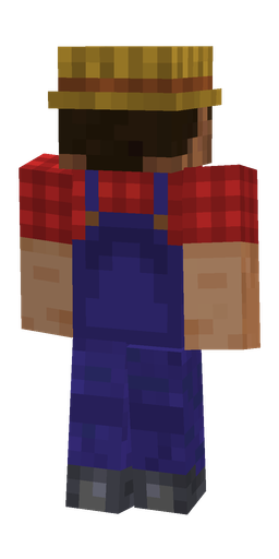 Blue skin: body, back render