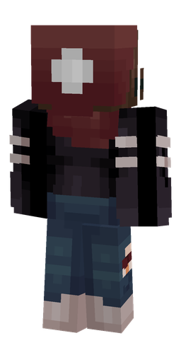 Black skin: body, back render