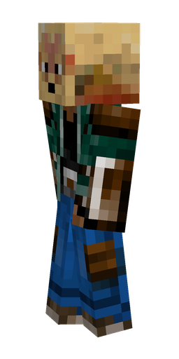 Black skin: body, left side render