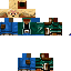 Black skin: raw texture render