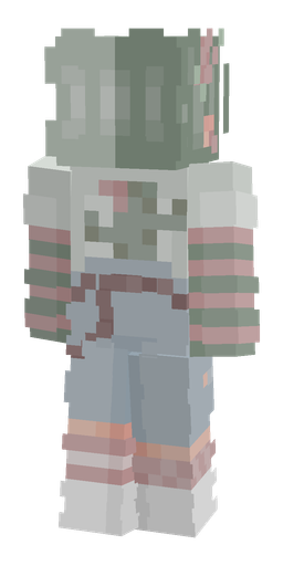 Blue skin: body, back render