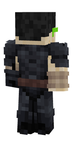 Black skin: body, back render