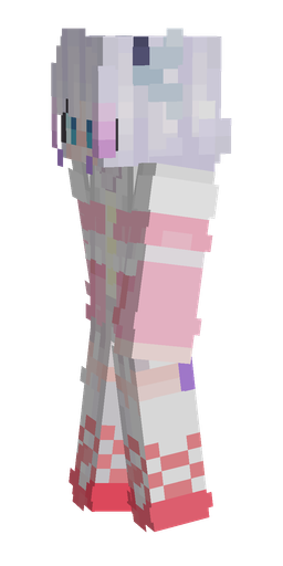 Pink skin: body, left side render