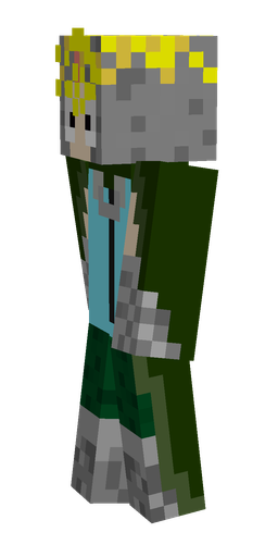 Black skin: body, left side render