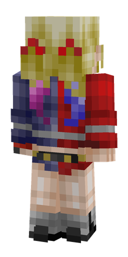 Blue skin: body, back render