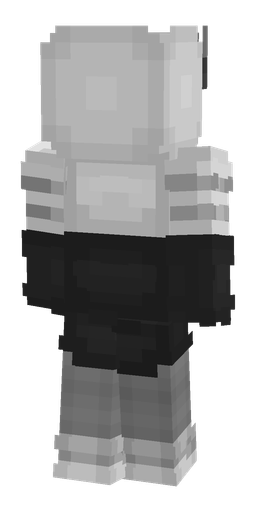 Black skin: body, back render