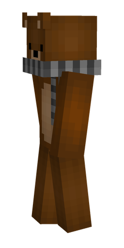 Brown skin: body, left side render