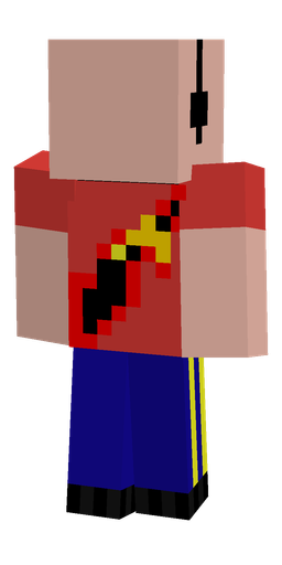 Blue skin: body, back render