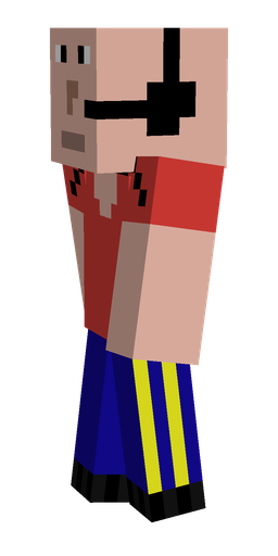 Blue skin: body, left side render