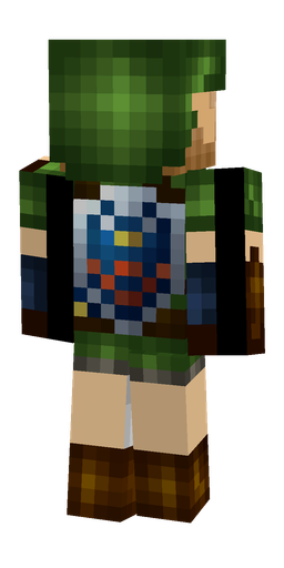 Black skin: body, back render