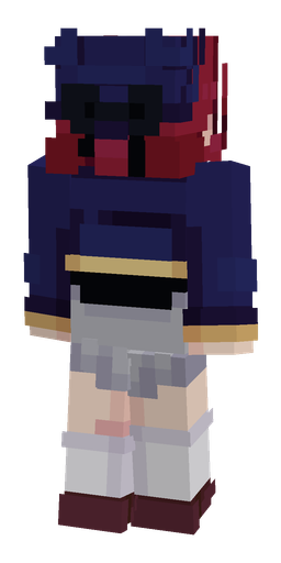 Blue skin: body, back render