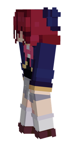 Blue skin: body, left side render