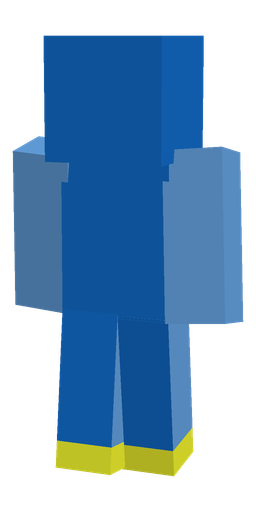 Blue skin: body, back render
