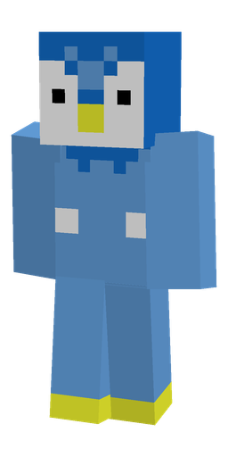 Blue skin: body, front render
