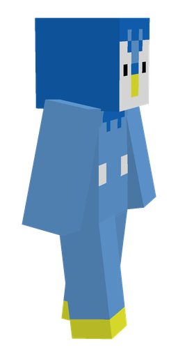 Blue skin: body, right side render
