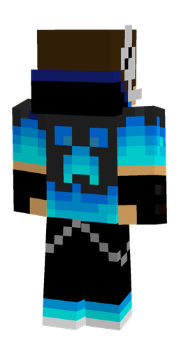 Black skin: body, back render
