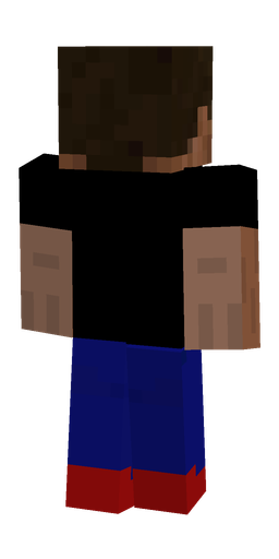 Black skin: body, back render
