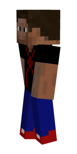 Black skin: body, left side render