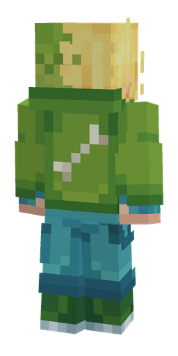 Blue skin: body, back render
