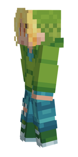 Blue skin: body, left side render