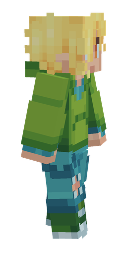 Blue skin: body, right side render