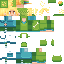 Blue skin: raw texture render
