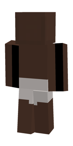 Brown skin: body, back render