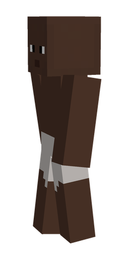 Brown skin: body, left side render