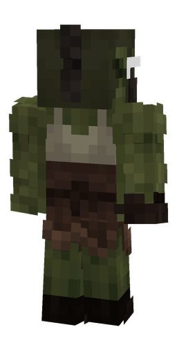 Black skin: body, back render